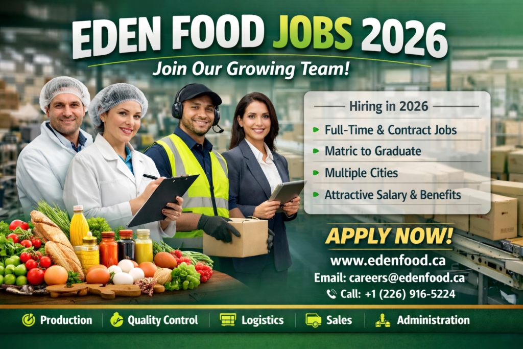 Eden Food Jobs 2026